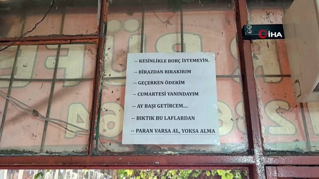 Veresiye isteyenlerden bıktı: Her yere bu yazıyı astı! Aylardır borçlarının peşinde 13